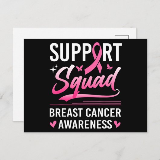 Support Squad Matching Family Breast Cancer Awaren Briefkaart (Voorkant / Achterkant)