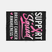 Support Squad Matching Family Breast Cancer Awaren Fleece Deken (Voorkant (Horizontaal))