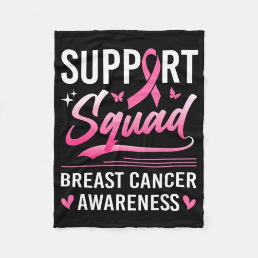 Support Squad Matching Family Breast Cancer Awaren Fleece Deken (Voorkant)