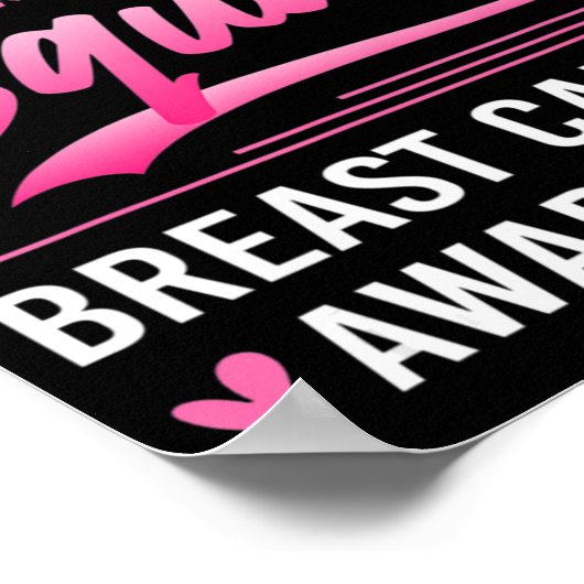 Support Squad Matching Family Breast Cancer Awaren Poster (Hoek)