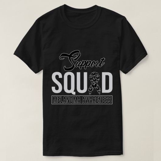 Support Squad Melanoom Huidkanker Bewustmakingsdag T-shirt (Design voorkant)