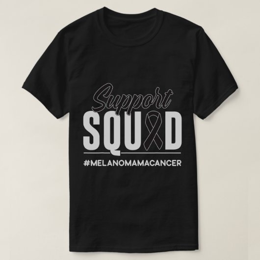 Support Squad Melanoom Kanker Bewustzijnscadeau T-shirt (Design voorkant)