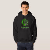 Support Squad Mental Health Awareness Green Ribbon Hoodie (Voorkant volledig)
