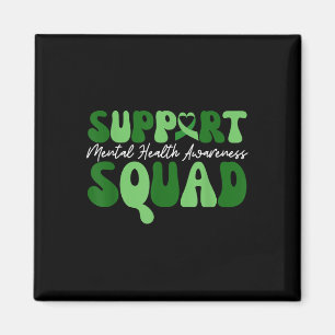 Support Squad Mental Health Awareness Green Ribbon Magneet