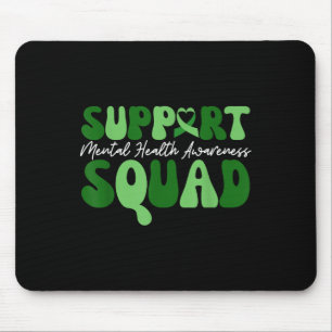 Support Squad Mental Health Awareness Green Ribbon Muismat