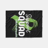 Support Squad Mental Health Awareness Lime Green R Fleece Deken (Voorkant (Horizontaal))