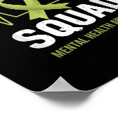 Support Squad Mental Health Awareness Lime Green R Poster (Hoek)