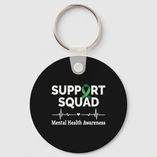 Support Squad Mentale Gezondheidsvoorlichting Maan Sleutelhanger (Voorkant)
