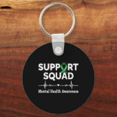 Support Squad Mentale Gezondheidsvoorlichting Maan Sleutelhanger (Voorkant)