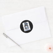 Support Squad Messy Bun Blue Warrior Alopecia Awar Ronde Sticker (Envelop)