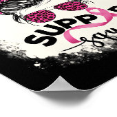 Support Squad Messy Bun Breast Cancer Awareness Pi Poster (Hoek)