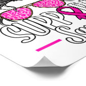 Support Squad Messy Bun Breast Cancer Awareness Poster (Hoek)