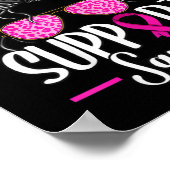 Support Squad Messy Bun Breast Cancer Awareness Poster (Hoek)
