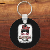 Support Squad Messy Bun Butterfly Brain Aneurysm A Sleutelhanger (Voorkant)