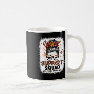 Support Squad Messy Bun Butterfly Oranje Ribbon Le Koffiemok