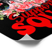 Support Squad Messy Bun Butterfly Red Ribbon Blood Poster (Hoek)