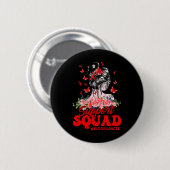 Support Squad Messy Bun Butterfly Red Ribbon Blood Ronde Button 5,7 Cm (Voorkant /achterkant)