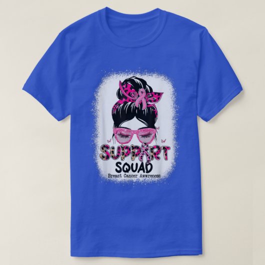 Support Squad Messy Bun Butterfly roze lint Brea T-shirt (Design voorkant)