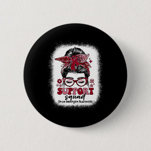 Support Squad Messy Bun Hersenaneurysma Ronde Button 5,7 Cm