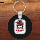 Support Squad Messy Bun Hersenaneurysma Sleutelhanger (Voorkant)
