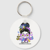 Support Squad Messy Bun Leopard Blaaskanker AWA Sleutelhanger (Voorkant)