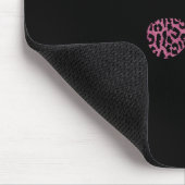 Support Squad Messy Bun Leopard Pink Breast Cancer Muismat (Hoek)
