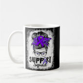 Support Squad Messy Bun Paarse Warrior Epilepsy A Koffiemok (Links)