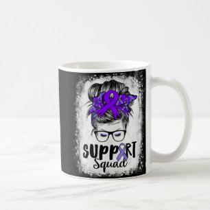 Support Squad Messy Bun Paarse Warrior Epilepsy A Koffiemok