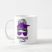 Support Squad Messy Bun Paarse Warrior Heimerheime Koffiemok (Links)