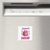 Support Squad Messy Bun Pink Warrior Breast Cancer Magneet (Insitu (Vaatwasser))