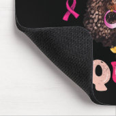 Support Squad Messy Bun Pink Warrior Breast Cancer Muismat (Hoek)