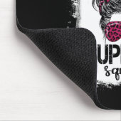 Support Squad Messy Bun Pink Warrior Breast Cancer Muismat (Hoek)