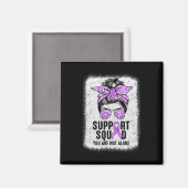 Support Squad Messy Bun Warrior Purple Epilepsy Aw Magneet (Voorkant / Achterkant)