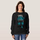 Support Squad Messy Bun Warrior World Scleroderma Trui (Voorkant volledig)