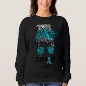Support Squad Messy Bun Warrior World Scleroderma Trui (Voorkant)
