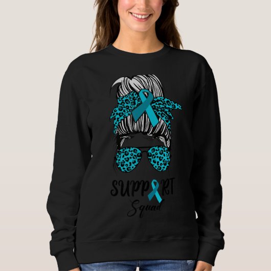 Support Squad Messy Bun Warrior World Scleroderma Trui (Voorkant)