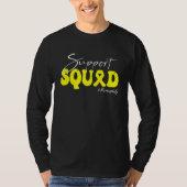 Support Squad Microcephaly Awareness Yellow Ribbon T-shirt (Voorkant)