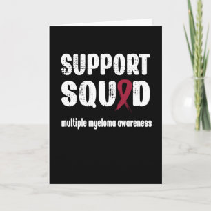 Support Squad Multipel Myeloom Awareness Ribbon Kaart