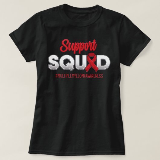 Support Squad Multiple myeloma Bewustheid Sterk bi T-shirt (Design voorkant)