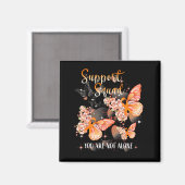 Support Squad Multiple Sclerosis Awareness Orange  Magneet (Voorkant / Achterkant)