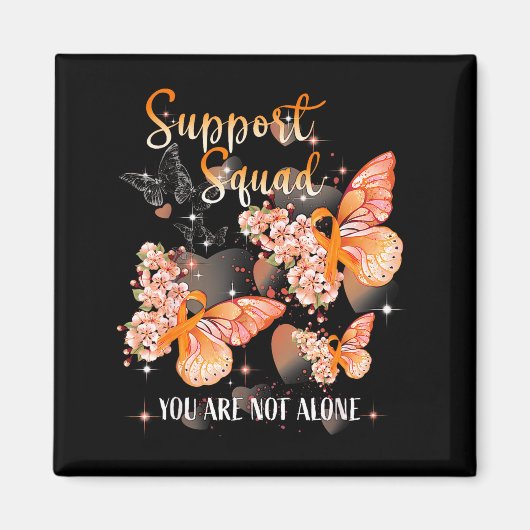 Support Squad Multiple Sclerosis Awareness Orange  Magneet (Voorkant)