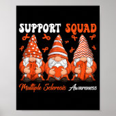 Support Squad Multiple Sclerosis Gnomes With Orang Poster (Voorkant)