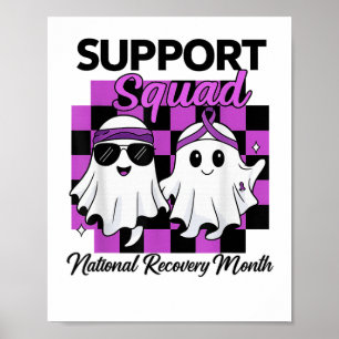 Support Squad National Recovery Maand Verslaving R Poster