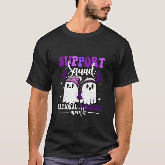 Support-Squad Nationale Herstelmaand Verslavings T T-shirt (Voorkant)