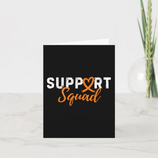 Support Squad Nierkanker Liefde Hart Oranje Ribb Kaart (Voorkant)