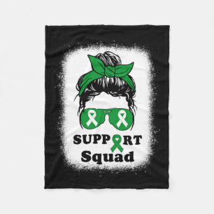Support Squad Nierziekte Bewustzijn Messy Bun M Fleece Deken