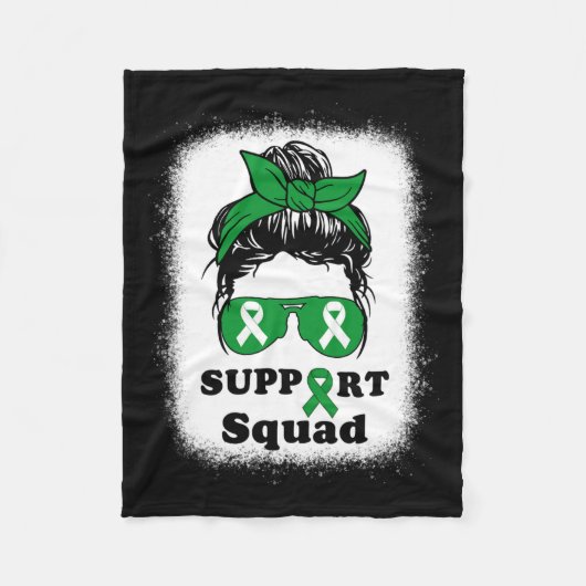 Support Squad Nierziekte Bewustzijn Messy Bun M Fleece Deken (Voorkant)
