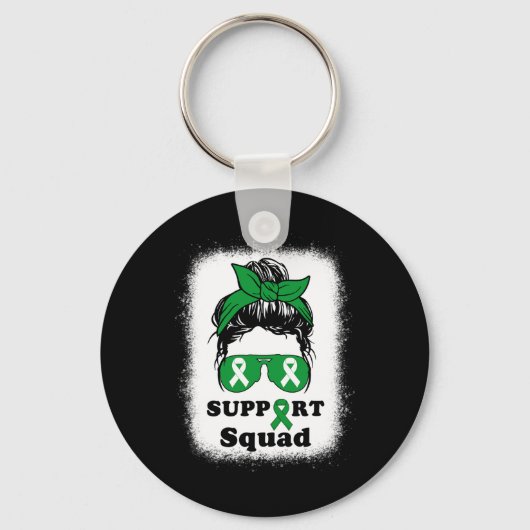 Support Squad Nierziekte Bewustzijn Messy Bun M Sleutelhanger (Voorkant)