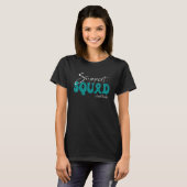 Support Squad Occipital Neuralgia Awareness Teal R T-shirt (Voorkant volledig)