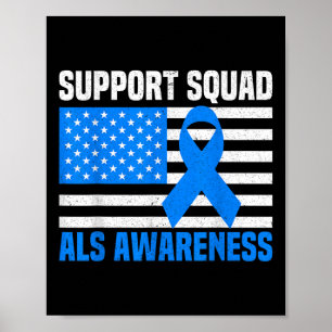 Support Squad ook bewustmakingsmaand Amerikaanse F Poster